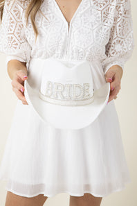 C.C. Bride Cowgirl Hat for Women in White