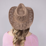 C.C. Woven Cowgirl Hat for Women in Taupe