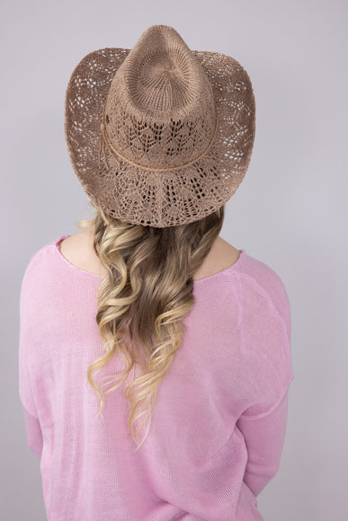 C.C. Woven Cowgirl Hat for Women in Taupe