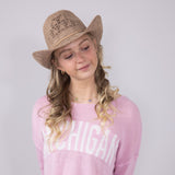 C.C. Woven Cowgirl Hat for Women in Taupe