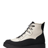 Dirty Laundry Pfeiffer Lug Lace Up Booties for Women in Black/Cream