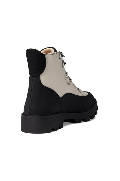 Dirty Laundry Pfeiffer Lug Lace Up Booties for Women in Black/Cream