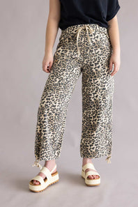 Aaron & Amber Leopard Pants for Women in Leopard Print 