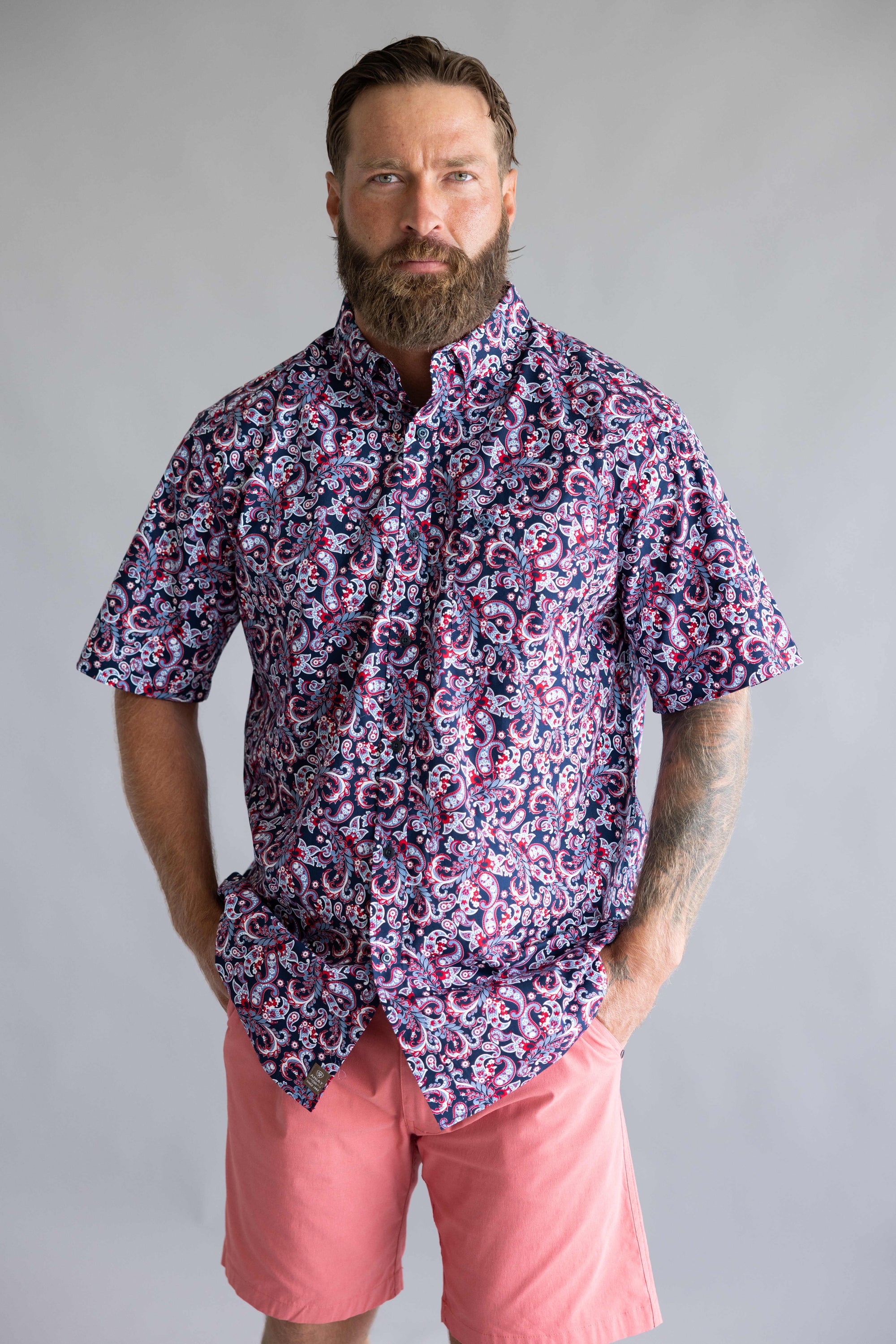 Ariat Bennie Classic Shirt for Men in Blue Paisley