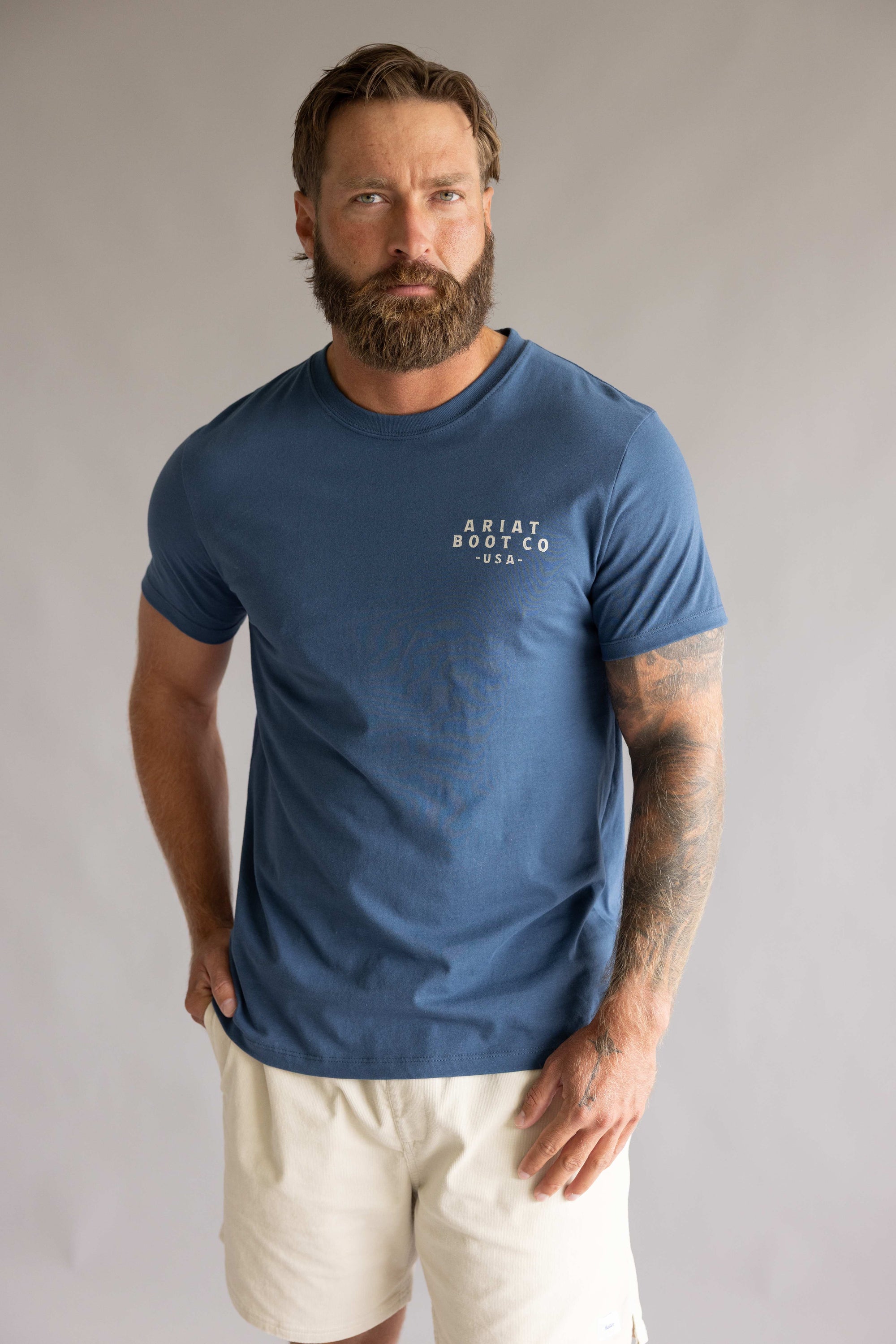 Ariat Drop Down Eagle Classic T-Shirt for Men in Blue