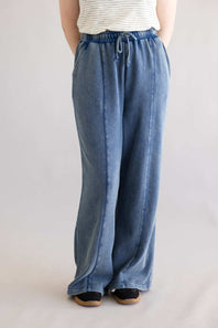Drawstring Lounge Pants for Women in Navy