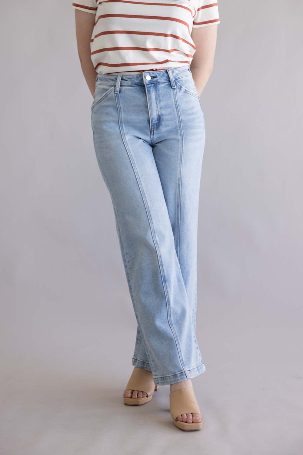 Flying Monkey High Rise Wide Leg Jeans for Women 