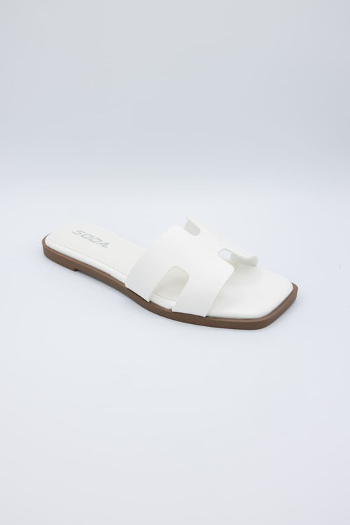 Soda Knit H-Band Slide Sandals for Women