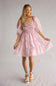 Smocked Polka Dot Bodice Dress for Women in Lilac