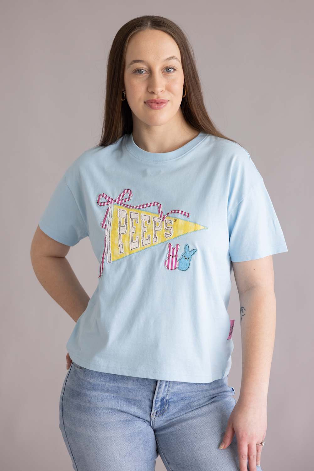 Simply Southern x Peeps T-Shirt for Women in Light Blue