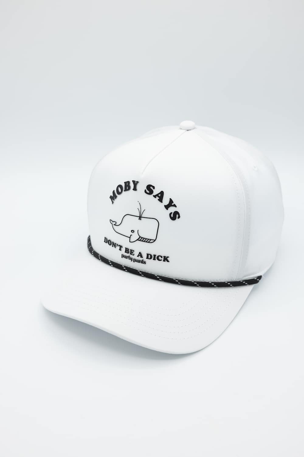  Party Pants Moby Says Snapback Hat for Men in White 