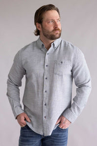 Weatherproof Vintage Cotton Pebble Button Up Shirt for Men in Maritime Blue