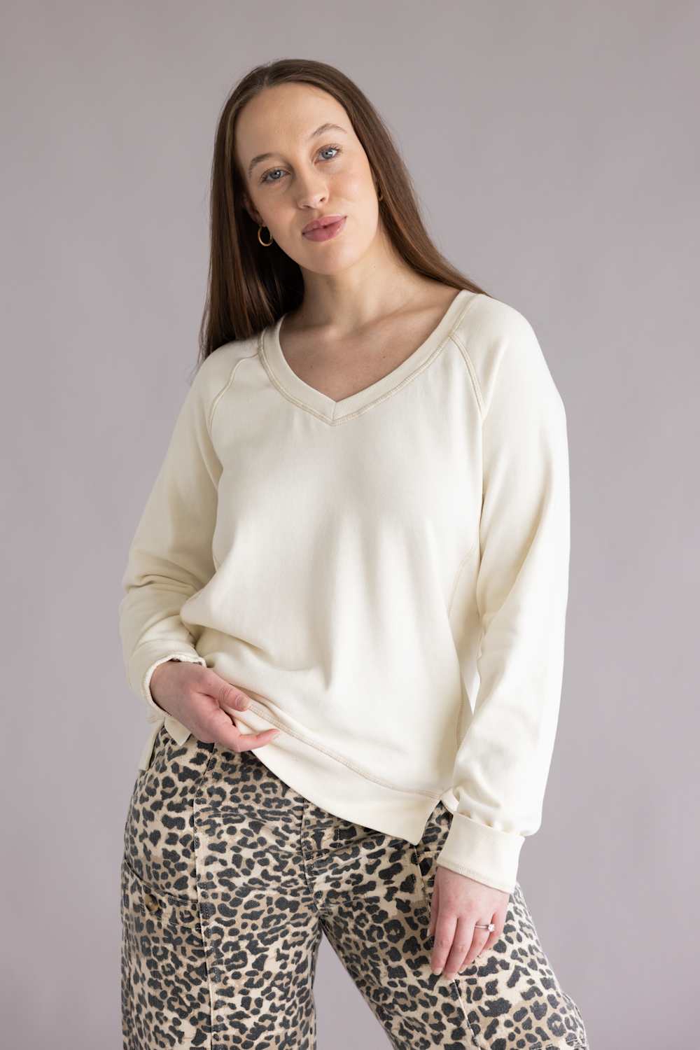 Thread & Supply Rugby Sweatshirt for Women in Ivory