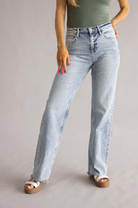 Vervet High Rise Slim Wide Leg Jeans for Women | T7314