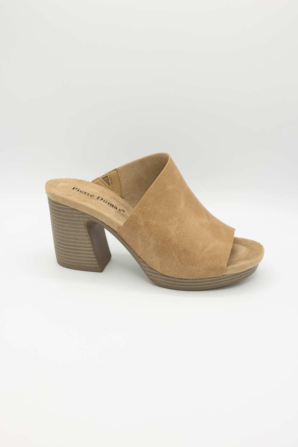 Pierre Dumas Morgen Platform Leather Wedges for Women in Taupe
