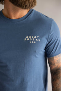 Ariat Drop Down Eagle Classic T-Shirt for Men in Blue