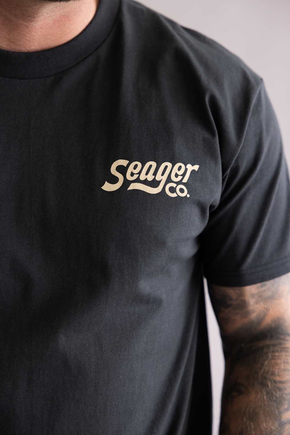 Seager Romero T-Shirt for Men in Vintage Black