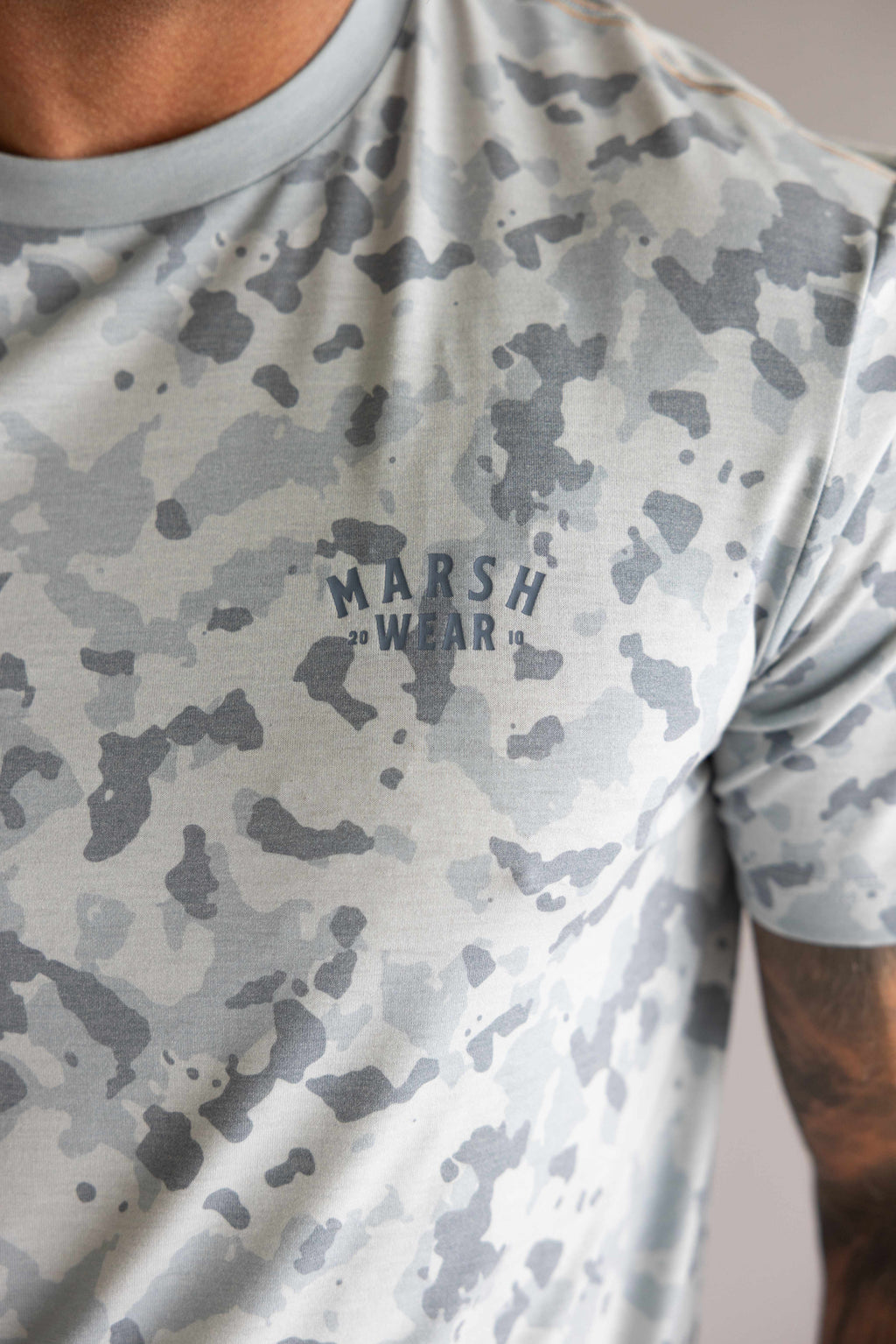 Marsh Wear Stackhouse Hagood T-Shirt for Men in Granite Camo
