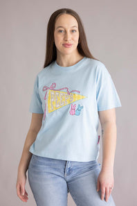 Simply Southern x Peeps T-Shirt for Women in Light Blue