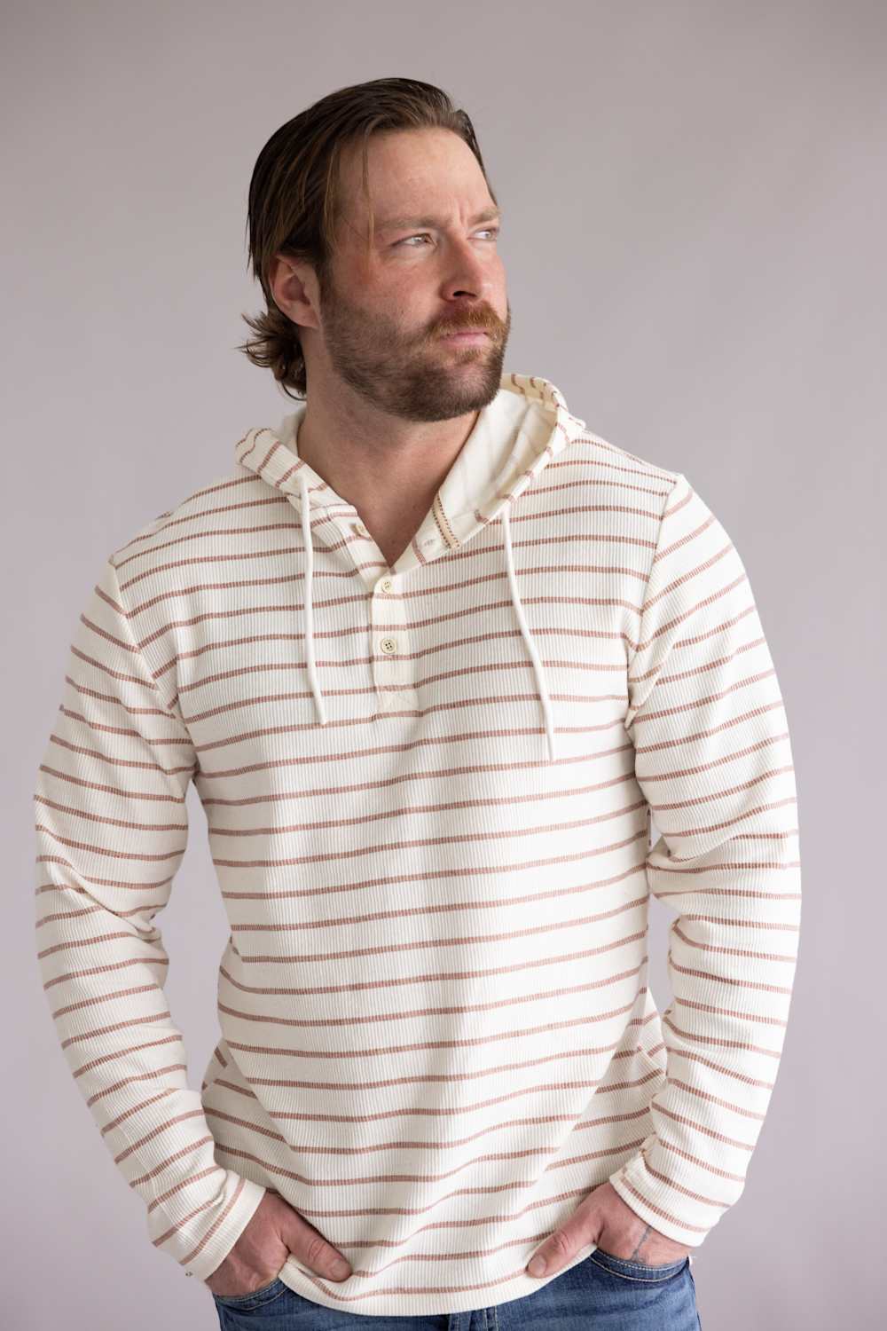Weatherproof Vintage Summer Hoodie for Men in Crimson