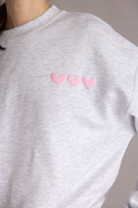 Jesus Loves You Crewneck for Women in Ice Grey