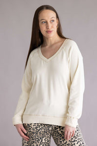Thread & Supply Rugby Sweatshirt for Women in Ivory