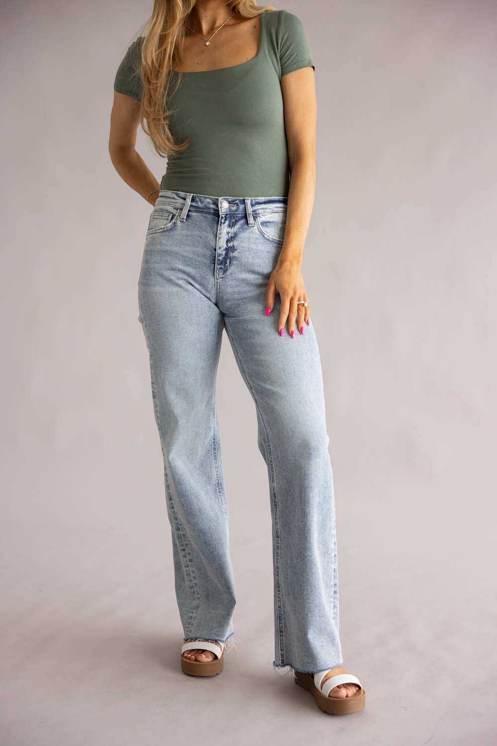 Vervet High Rise Slim Wide Leg Jeans for Women | T7314