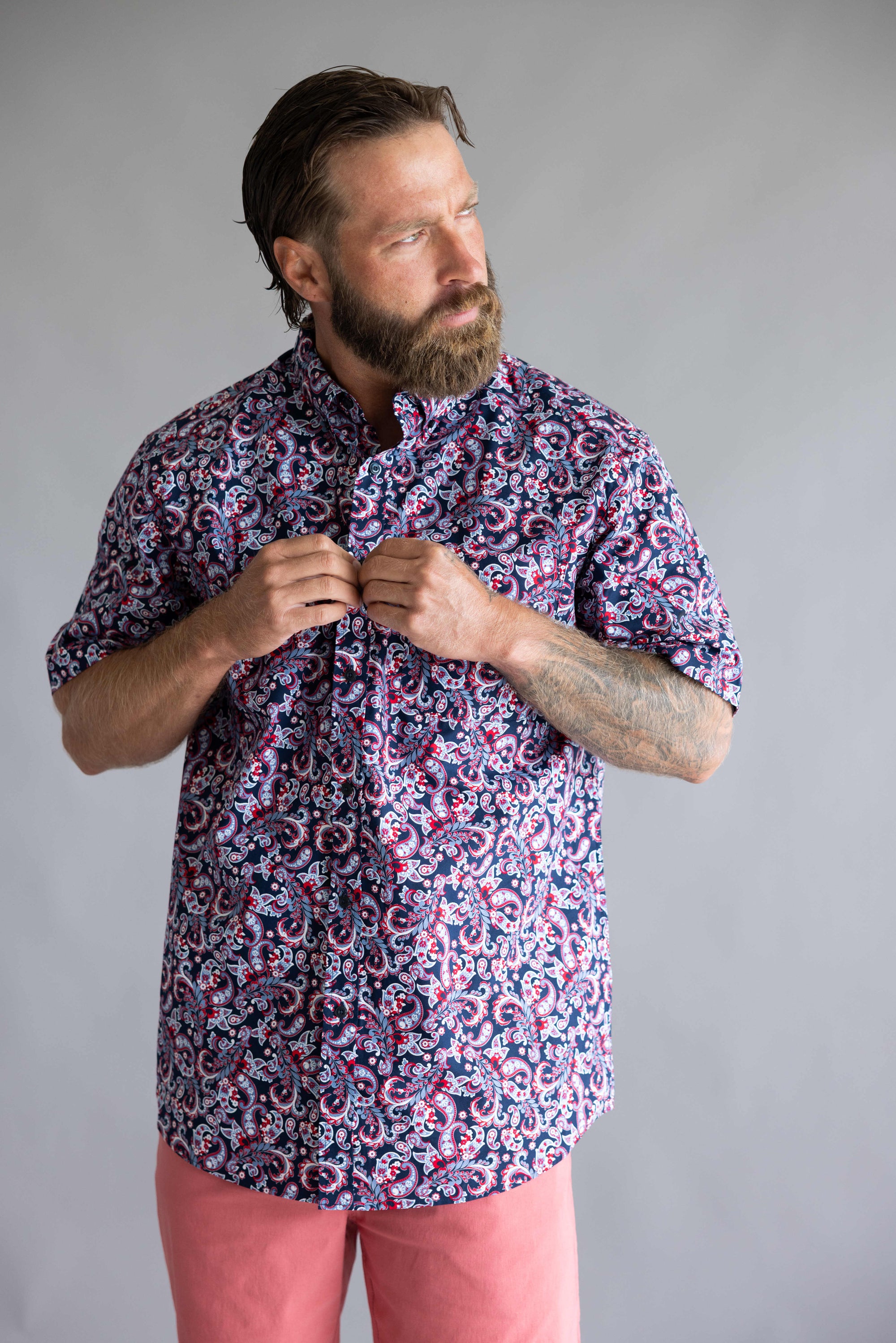 Ariat Bennie Classic Shirt for Men in Blue Paisley