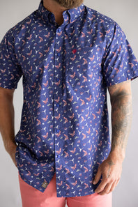 Ariat Berne Fitted Shirt for Men in Blue Americana