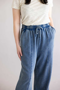 Drawstring Lounge Pants for Women in Navy