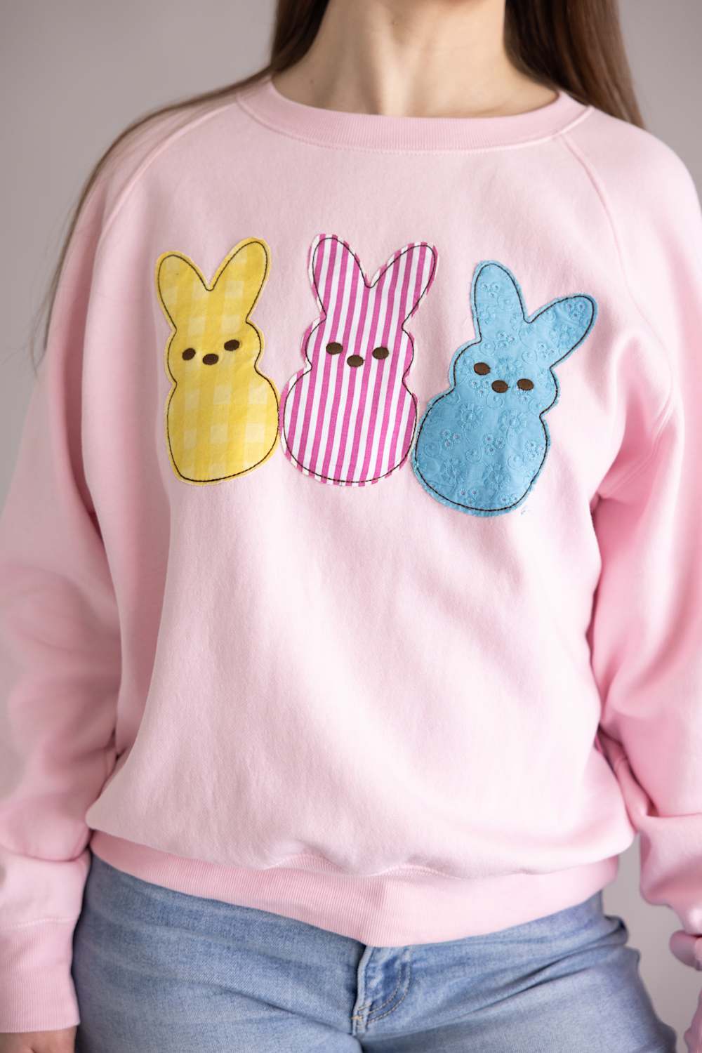 Simply Southern x Peeps Crewneck for Women in Light Pink