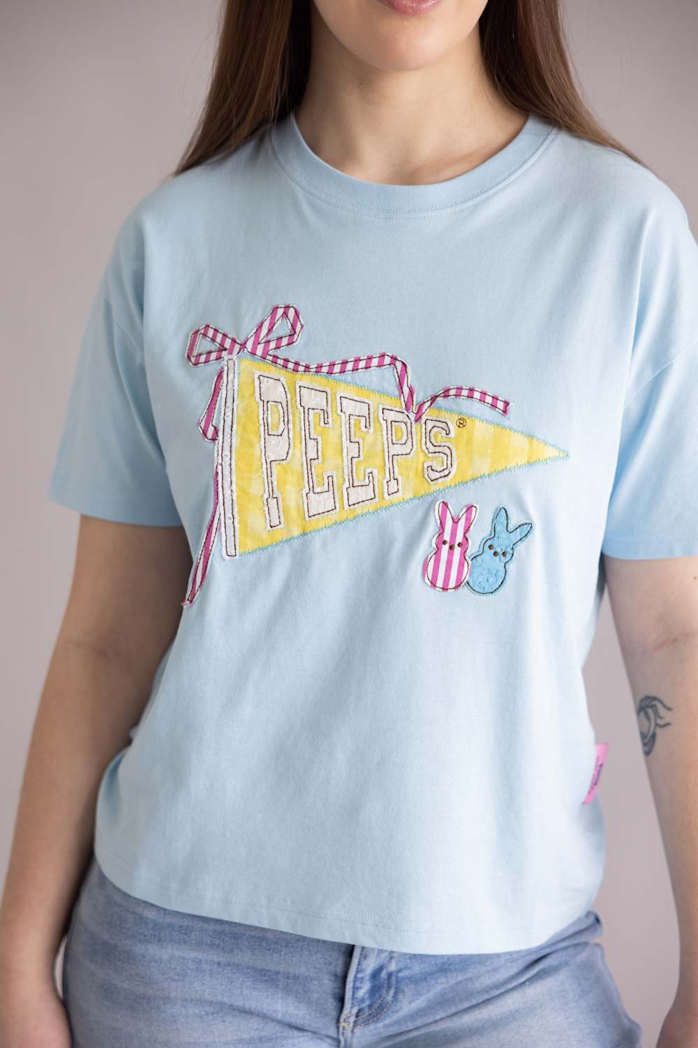 Simply Southern x Peeps T-Shirt for Women in Light Blue