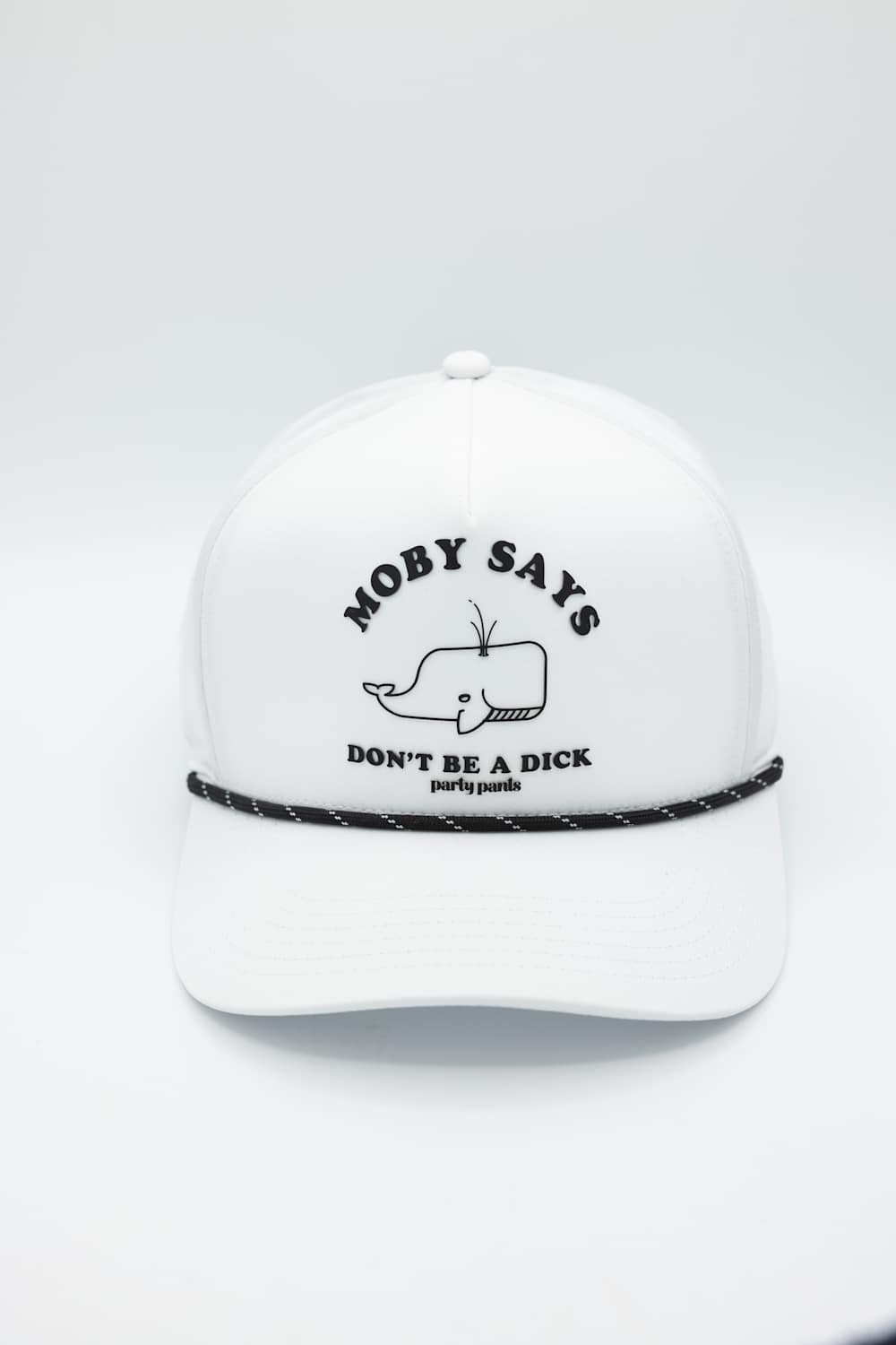  Party Pants Moby Says Snapback Hat for Men in White 