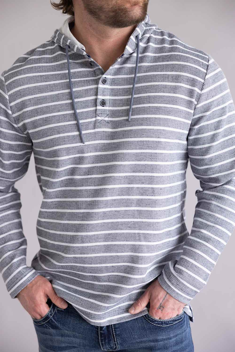 Weatherproof Vintage Summer Hoodie for Men in Maritime Blue