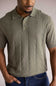 Weatherproof Vintage Pointelle Sweater Polo for Men in Grape Leaf