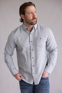 Weatherproof Vintage Cotton Pebble Button Up Shirt for Men in Maritime Blue