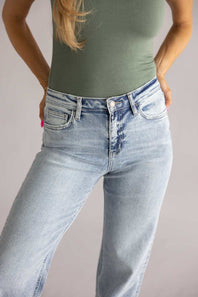 Vervet High Rise Slim Wide Leg Jeans for Women | T7314