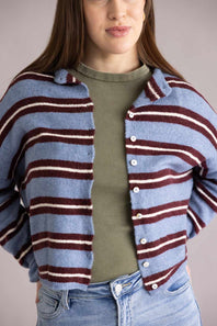 Things Between Piper Varsity Stripe Shirt for Women in Blue