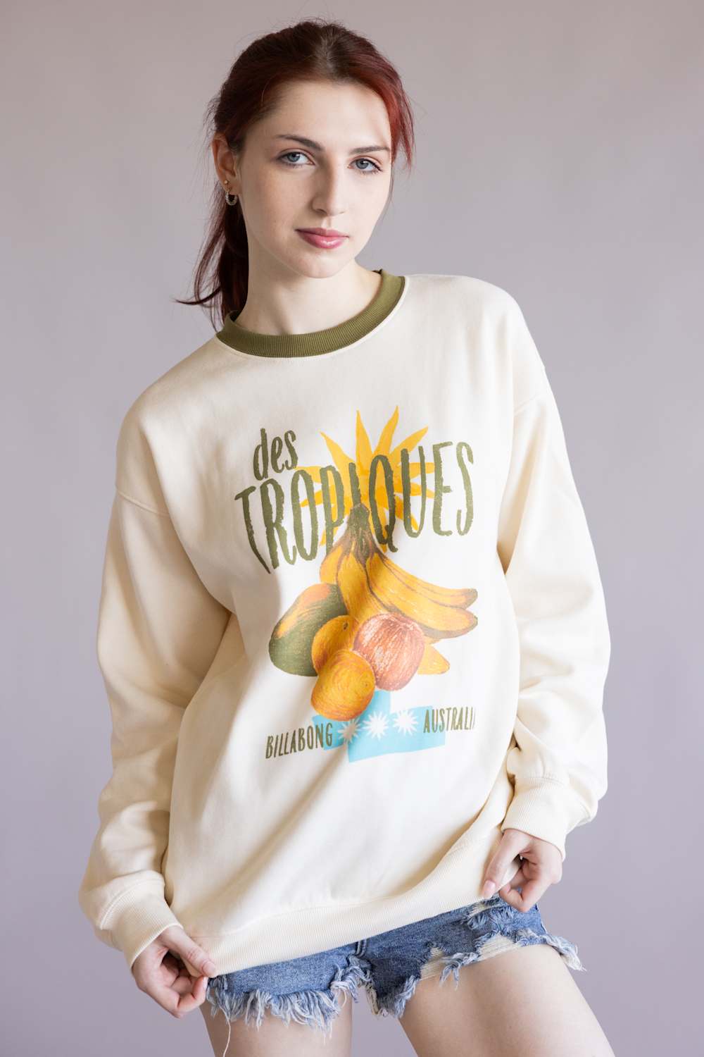Billabong Freshest Things Sweatshirt for Women in White Cap