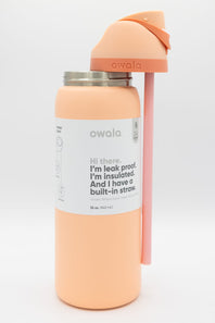 Owala FreeSip 32 oz Stainless Steel Water Bottle in Peach of Mind