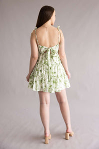 Blu Pepper Floral Tiered Dress for Women in Olive