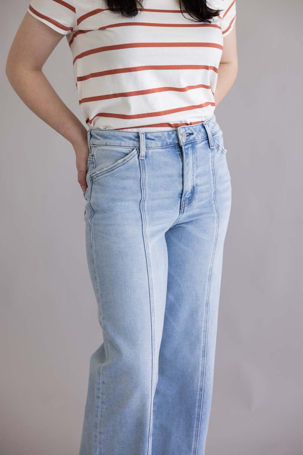 Flying Monkey High Rise Wide Leg Jeans for Women | F6411 – Glik's
