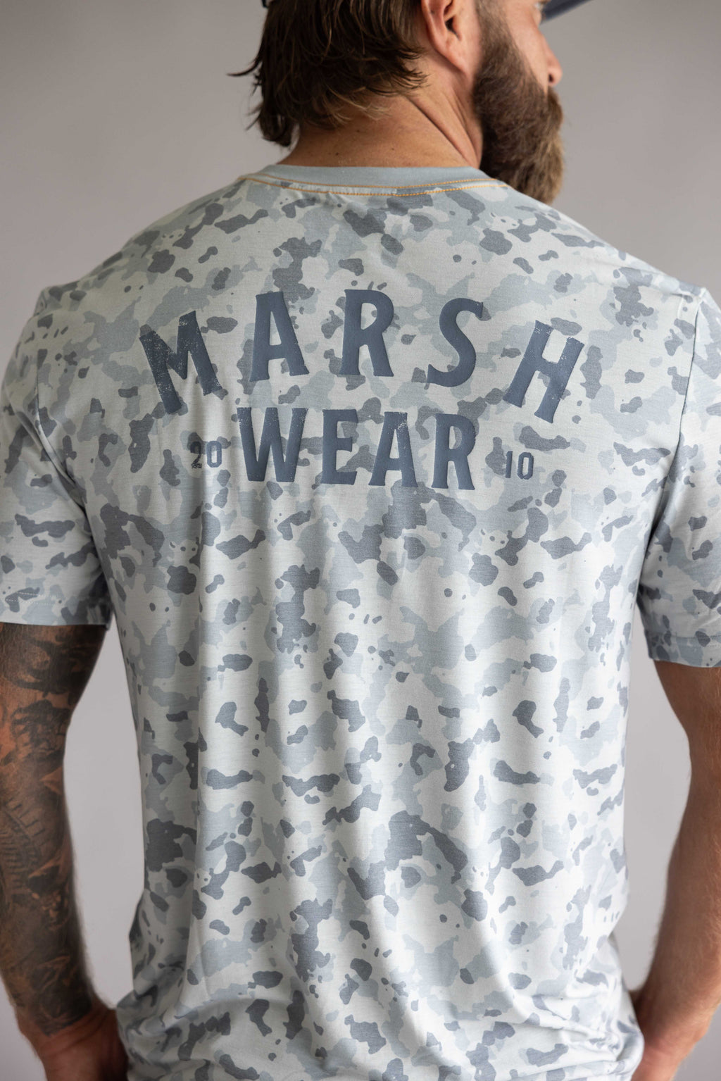 Marsh Wear Stackhouse Hagood T-Shirt for Men in Granite Camo