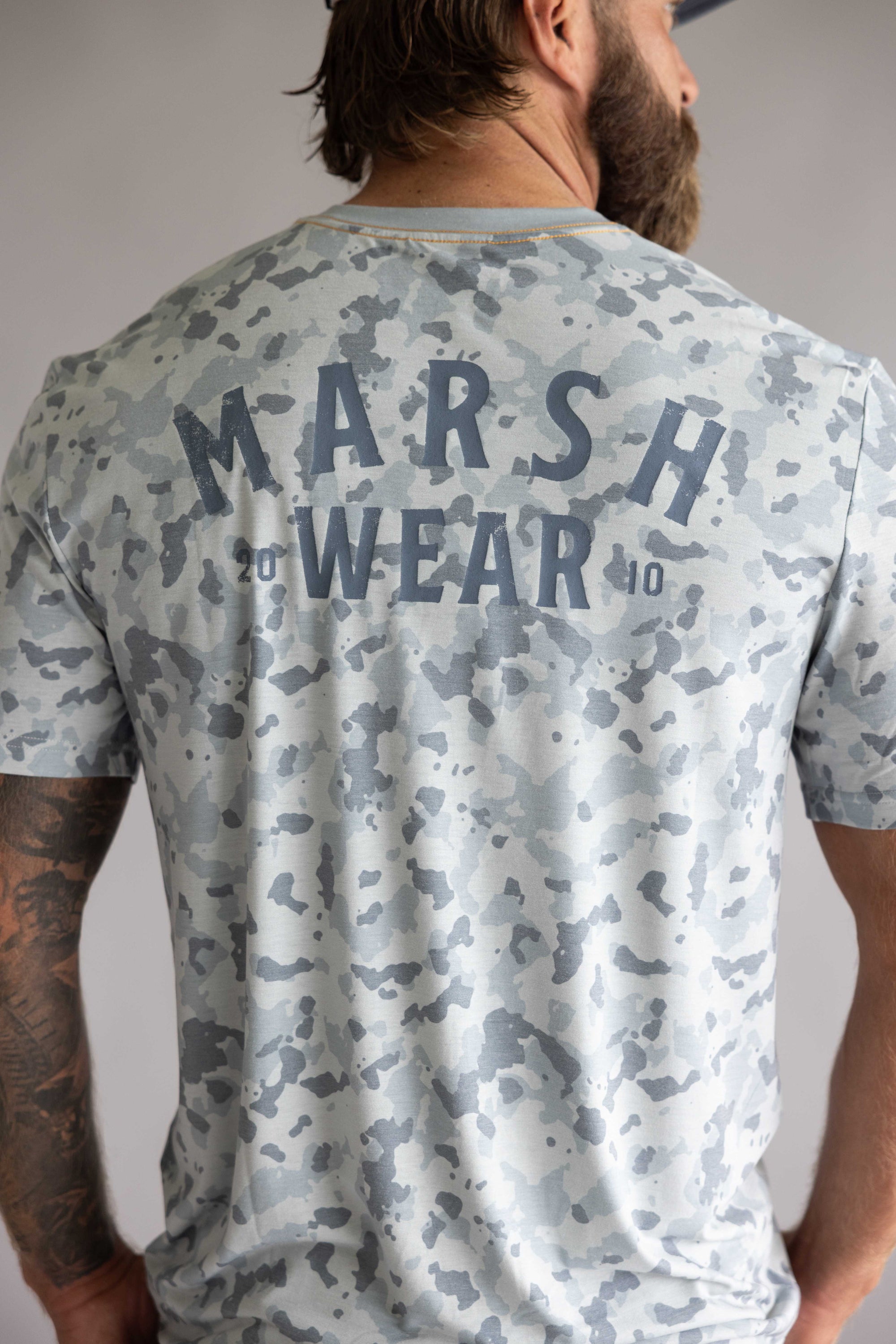 Marsh Wear Stackhouse Hagood T-Shirt for Men in Granite Camo