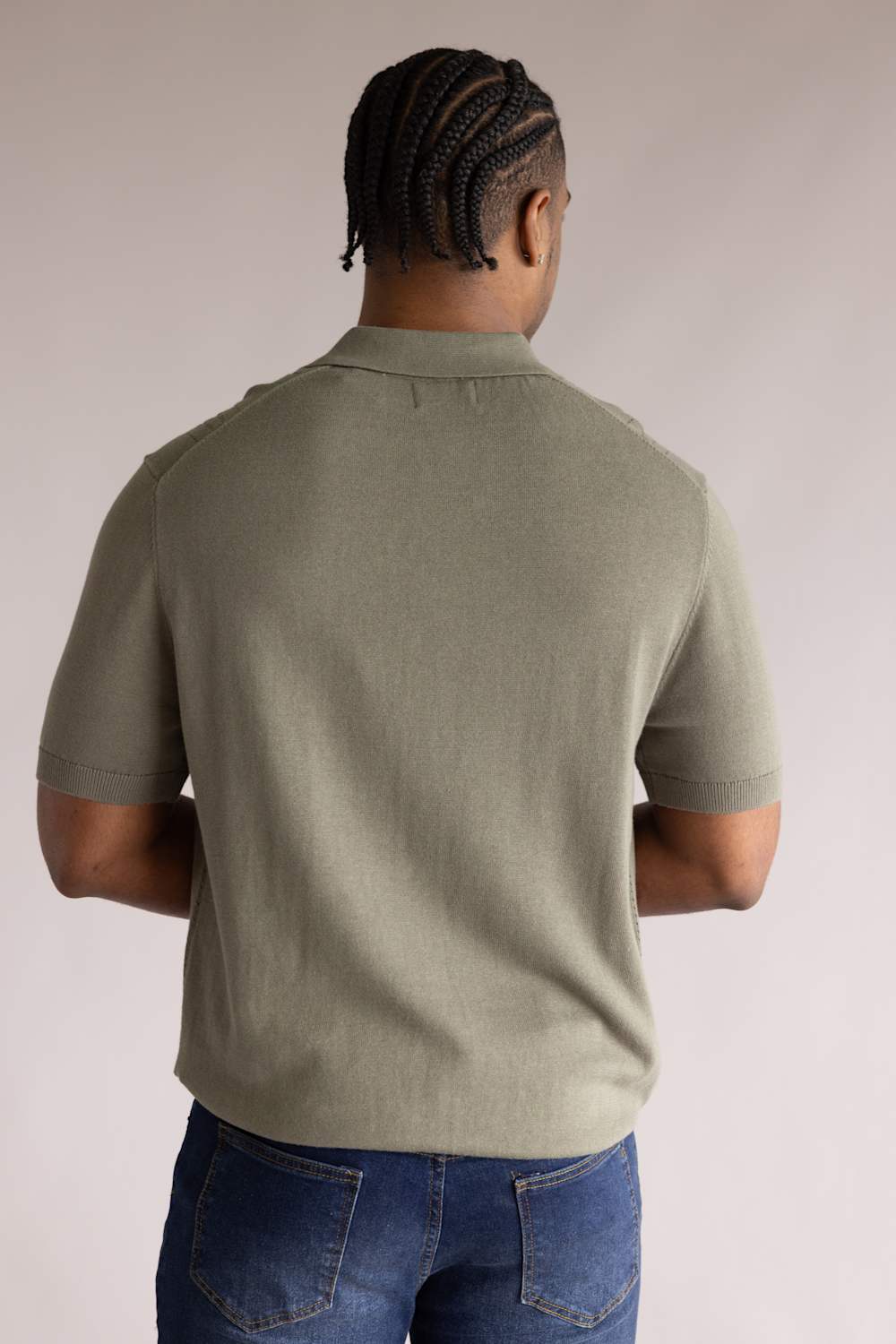 Weatherproof Vintage Pointelle Sweater Polo for Men in Grape Leaf