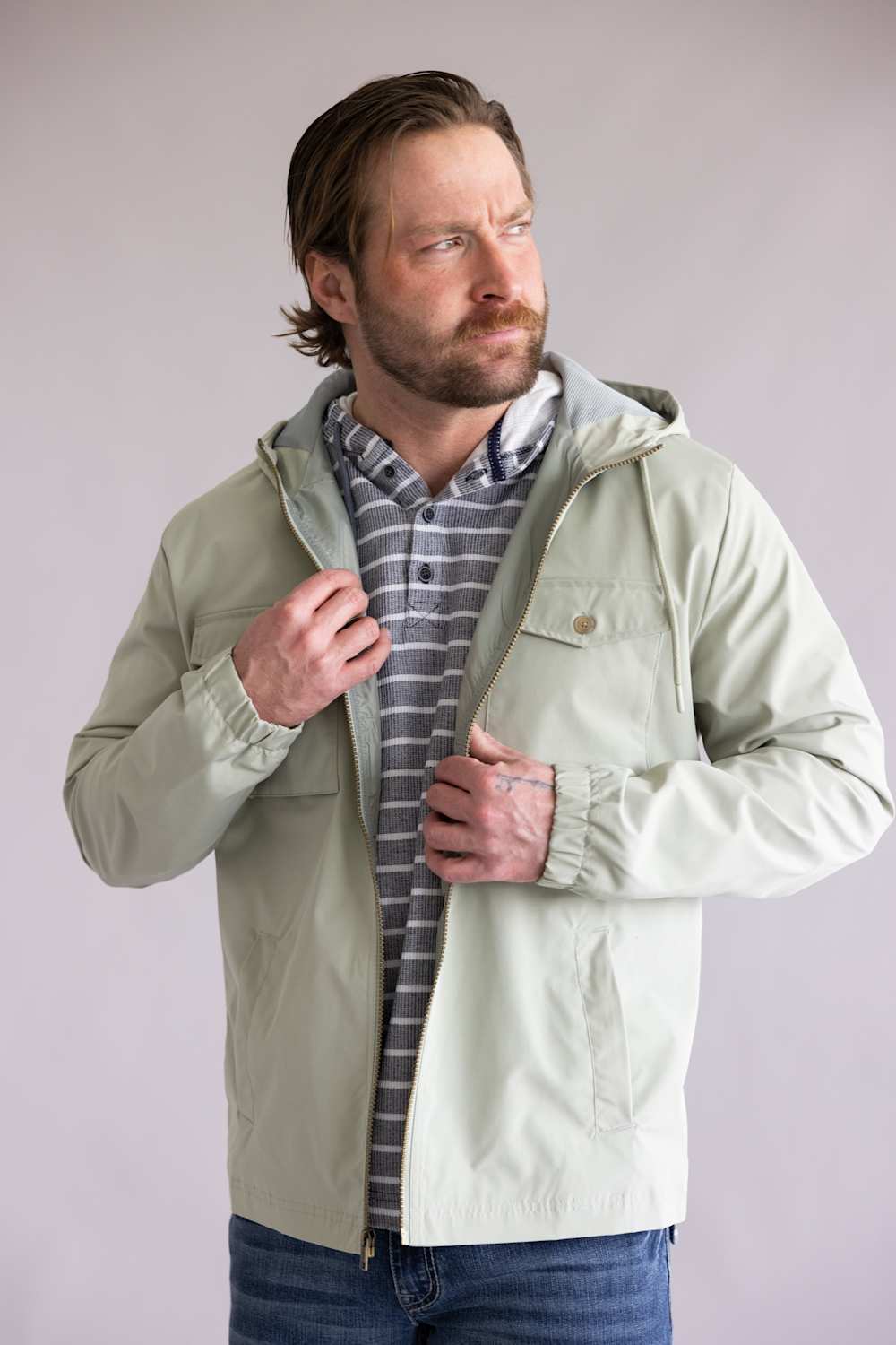 Weatherproof Vintage Poly Memory Safari Jacket for Men in Seagrass