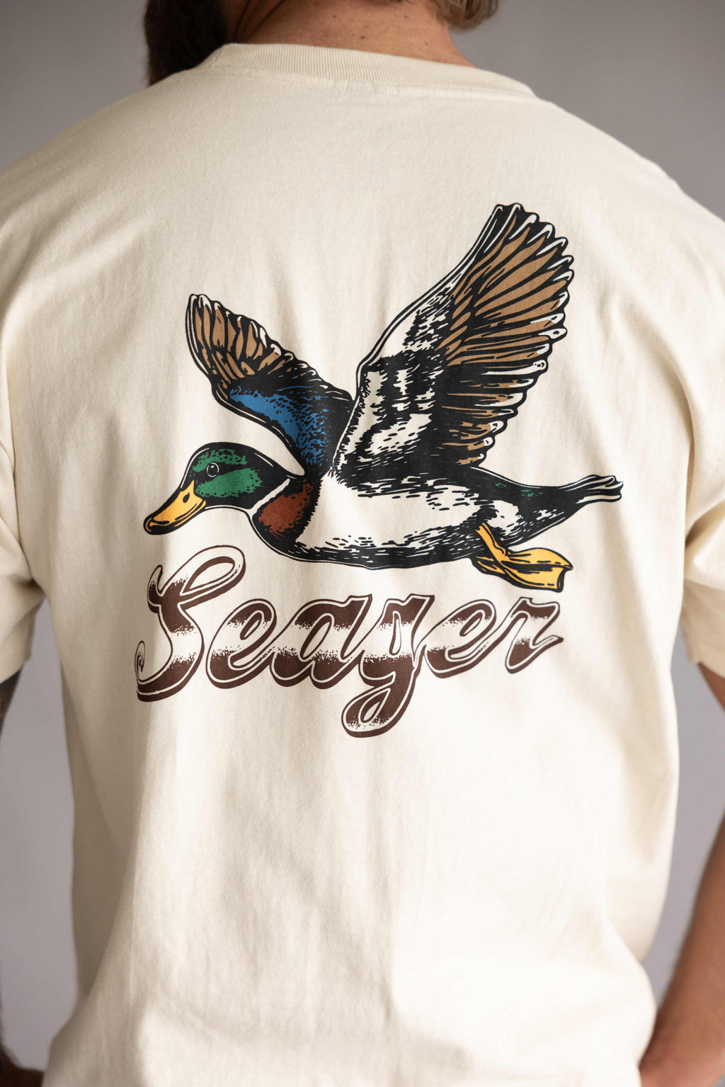Seager Greenhead T-Shirt for Men in Vintage White