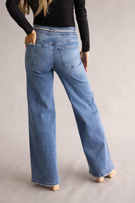 Vervet High-Rise Drawstring Wide Leg Jeans for Women