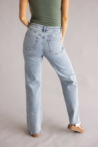 Vervet High Rise Slim Wide Leg Jeans for Women | T7314