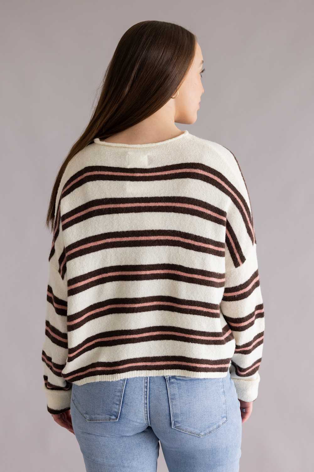 Things Between Piper Varsity Stripe Shirt for Women in Ivory